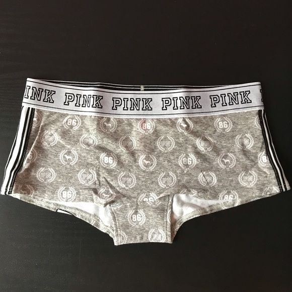 New Victoria’s Secret PINK Ltd Ed Wide Logo Boyshort Panties - XSmall - Picture 2 of 4